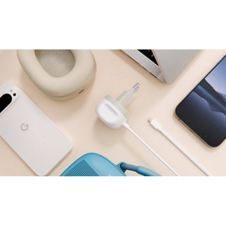 TwelveSouth PowerCord USB-C 30W PD 3.0 Ταχυφορτιστής & Extra-long καλώδιο 3μ. - ΛΕΥΚΟ Dune - TW-TS-25413