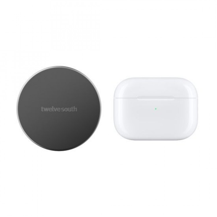 TwelveSouth PowerBug 35W EU, Φορτιστής-Μπρίζα τοίχου με MagSafe/Qi2 ασύρματη φόρτιση και ενσωματωμένη θύρα USB‑C PD - SLATE ΜΑΥΡΟ - TW-TS-2544