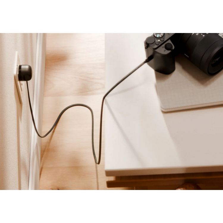 TwelveSouth PowerCord USB-C 30W PD 3.0 Ταχυφορτιστής & Extra-long καλώδιο 3μ. - ΜΑΥΡΟ Slate - TW-TS-25412