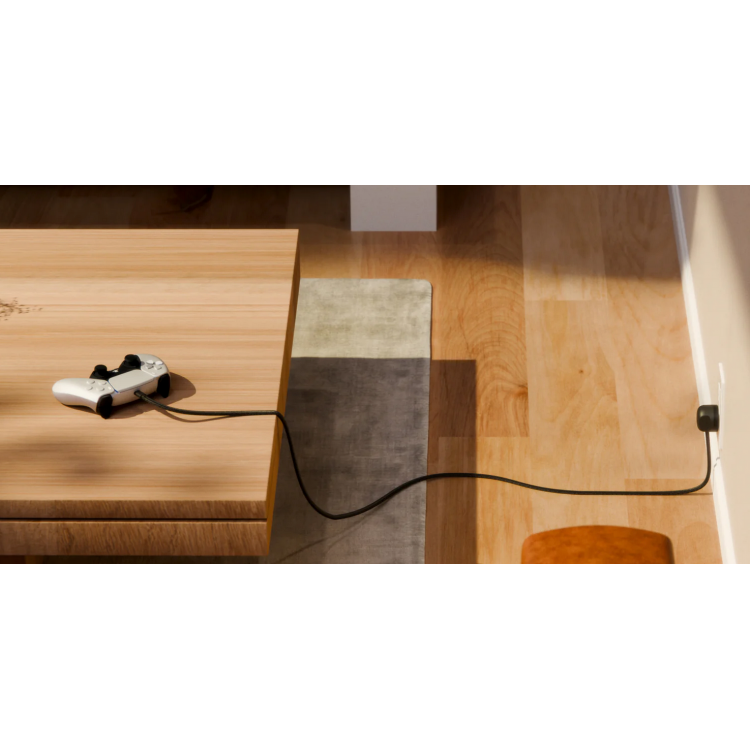 TwelveSouth PowerCord USB-C 30W PD 3.0 Ταχυφορτιστής & Extra-long καλώδιο 3μ. - ΜΑΥΡΟ Slate - TW-TS-25412