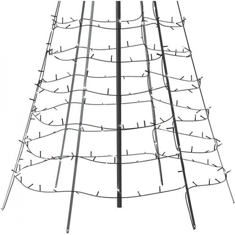 Twinkly Xmas LED Δέντρο Χριστουγέννων με 300 Led λαμπάκια RGΒW με μαύρο στυ΄λο , EU Μπρίζα - TWP300SPP-BEU