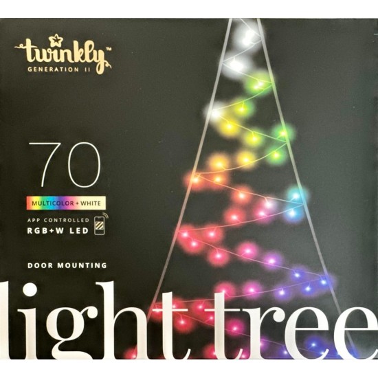 Twinkly Xmas LED DECOR 2M. Lights tree with 70 Led RGΒW, Plug EU Type Plug - TWWT050SPP-BEU
