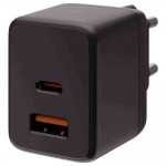 UAG SRGE 30W GaN PD/Quick Charge οικιακός φορτιστής EU, 2ΧΘύρες - 1XUSB-C, 1XUSB-A - Μαύρο - 9B443511V4040
