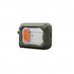 Θήκη UAG Plasma για Apple AirPods PRO 3 2025, Ασύρματη φόρτιση/Ένδειξη LED, αποσπώμενο Carabiner Hook - Olive ΠΡΑΣΙΝΟ - 104132117272