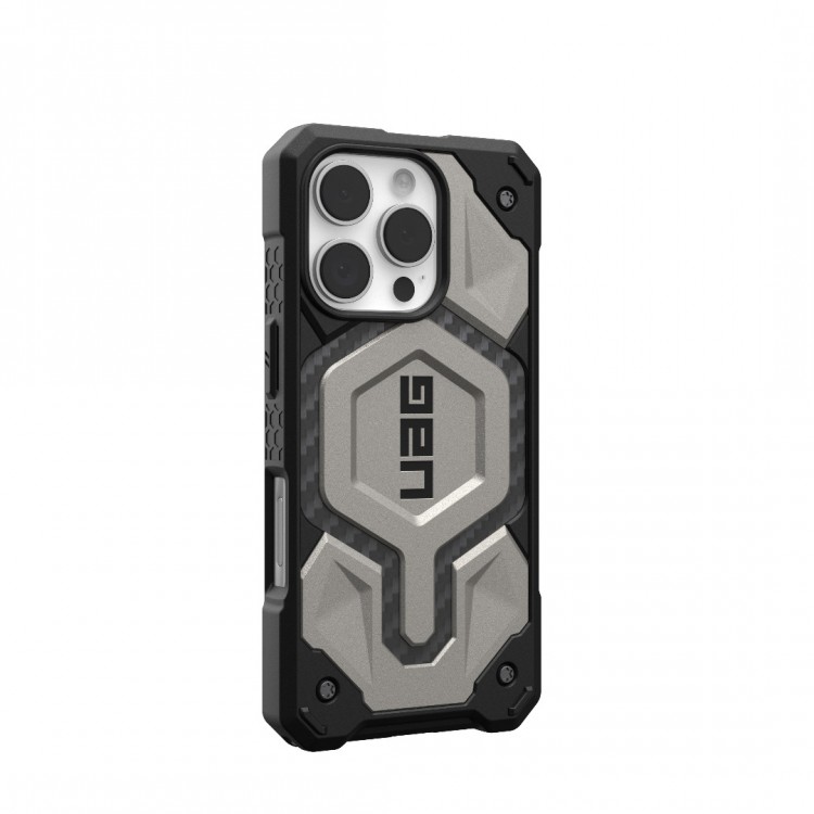 Θήκη UAG MONARCH Pro MagSafe για Apple iPhone 16 Pro 6.3 2024 - Titanium ΜΑΥΡΟ - 114456113636