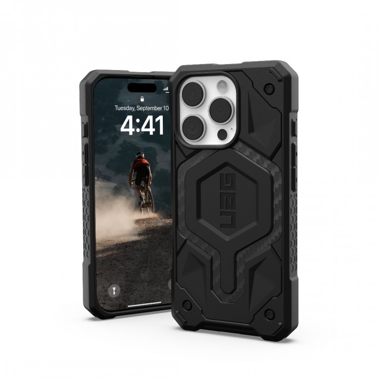 Θήκη UAG MONARCH Pro MagSafe για Apple iPhone 16 Pro 6.3 2024 - Carbon Fiber ΜΑΥΡΟ - 114456114242