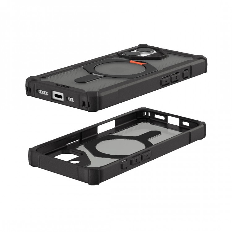 Θήκη UAG Plasma XTE MAGSAFE MS Kickstand με ενσωματωμένη βάση για APPLE iPhone 17 6.3 5G 2025 - ΜΑΥΡΟ/Pop ΠΟΡΤΟΚΑΛΙ - 114526114097