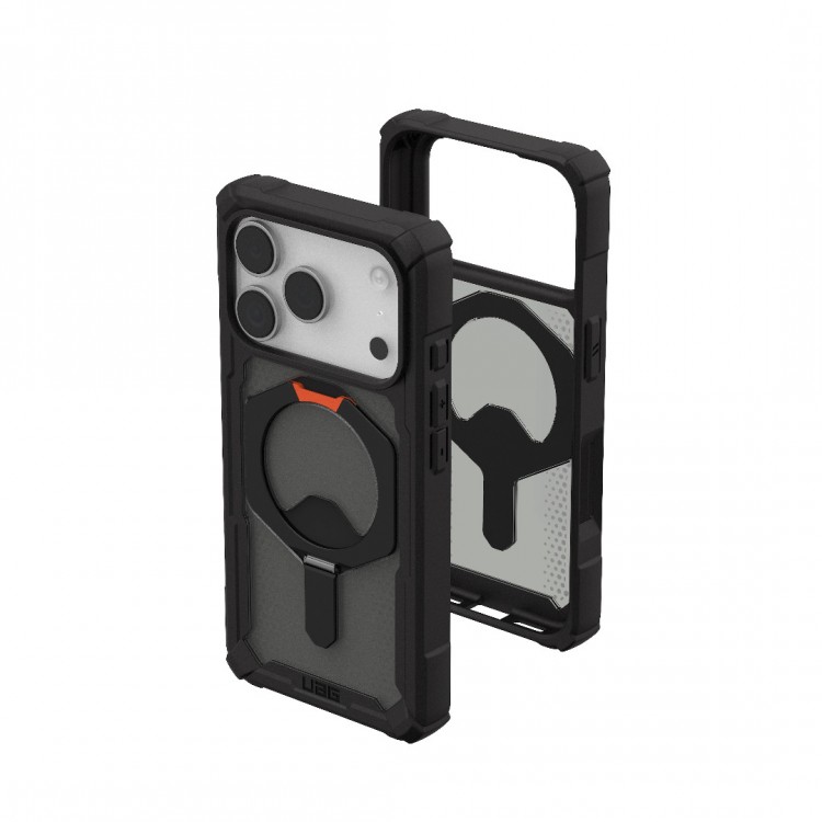 Θήκη UAG Plasma XTE MAGSAFE MS Kickstand με ενσωματωμένη βάση για APPLE iPhone 17 Pro 6.3 2025 - ΜΑΥΡΟ/Pop ΠΟΡΤΟΚΑΛΙ - 114527114097