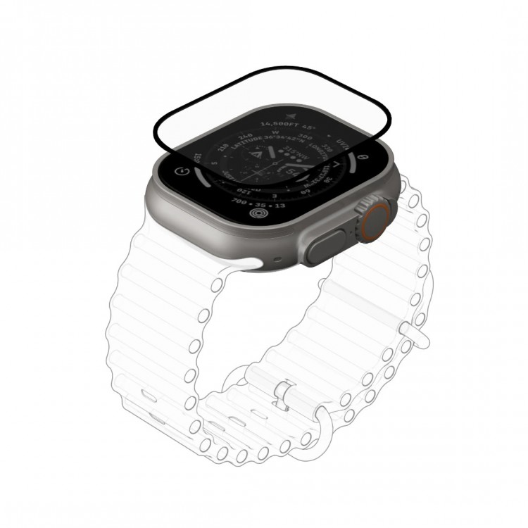 UAG Glass Screen Shield Plus Γυαλί προστασίας 9H οθόνης για Apple Watch Ultra 2/Ultra 49mm - ΔΙΑΦΑΝΟ - 144176110040