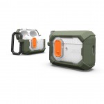 Θήκη UAG Plasma για Apple AirPods PRO 3 2025, Ασύρματη φόρτιση/Ένδειξη LED, αποσπώμενο Carabiner Hook - Olive ΠΡΑΣΙΝΟ - 104132117272