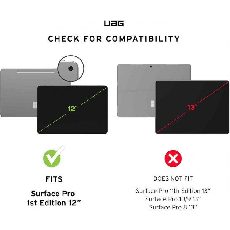 Θήκη UAG Plyo SHELL για MICROSOFT Surface Pro 12" (1st - 2025) - ΔΙΑΦΑΝΟ ΓΚΡΙ - 324021114331
