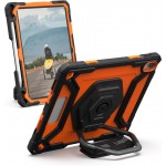 Θήκη PLASMA HK ε χειρολαβή, kickstand, προστατευτικό οθόνης για Apple iPad 10.9 (2022 - 10th gen), APPLE iPad 11 2025 - ΠΟΡΤΟΚΑΛΙ / ΜΑΥΡΟ - 124470B19740
