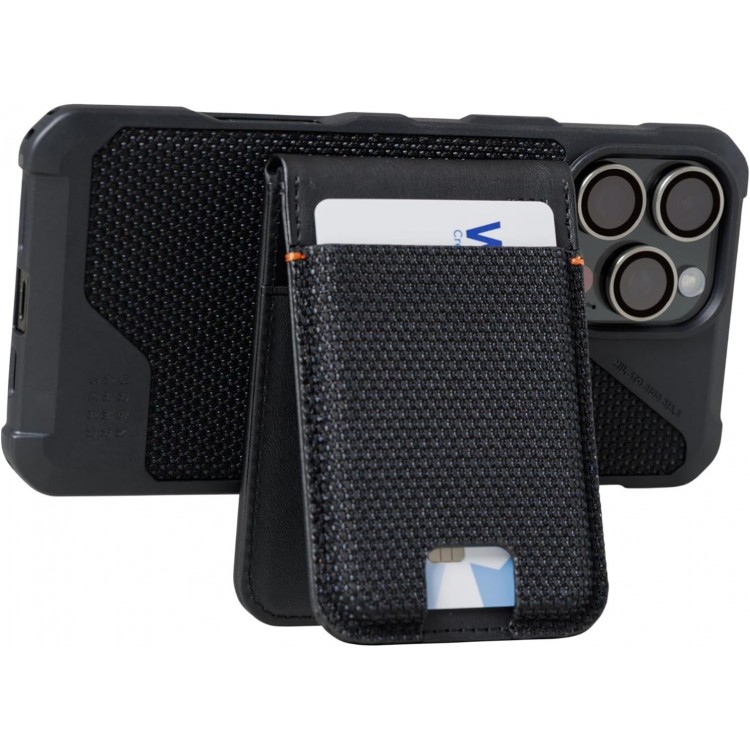 UAG Metropolis universal MagSafe Μαγνητικό Πορτοφόλι 5Xπιστωτικών καρτών με Βάση στήριξης - Kevlar ΜΑΥΡΟ - 964445113940