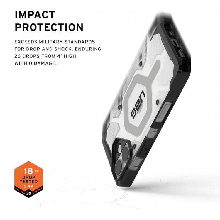 Θήκη UAG Pathfinder MS MagSafe για Apple iPhone 17 6.3 2025 -  ΔΙΑΦΑΝΟ ΓΚΡΙ/ΜΑΥΡΟ - 114553113140