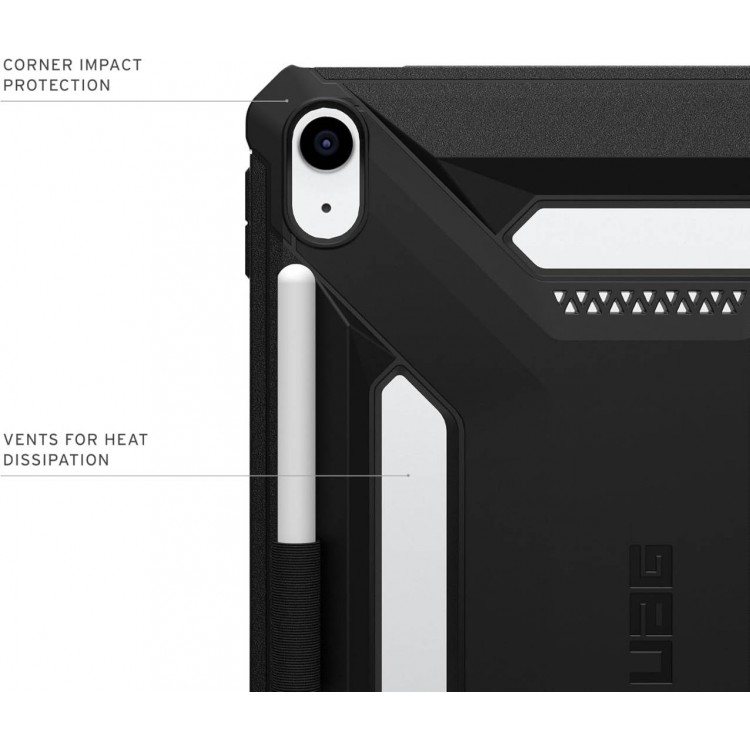 Θήκη UAG Scout για Apple iPad 10.9 (2022 - 10th gen), iPad 11 (10ης Γενιάς 2022 / A16-11ης Γενιάς 2025) - ΜΑΥΡΟ - 124507114040