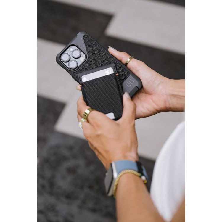 UAG Metropolis universal MagSafe Μαγνητικό Πορτοφόλι 5Xπιστωτικών καρτών με Βάση στήριξης - Kevlar ΜΑΥΡΟ - 964445113940