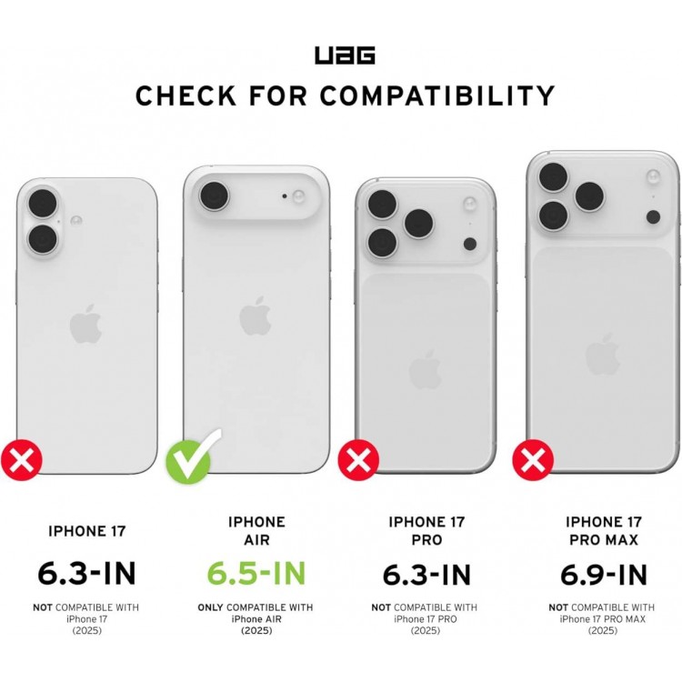 Θήκη UAG Plasma XTE MAGSAFE MS Kickstand με ενσωματωμένη βάση για APPLE iPhone 17 AIR 6.6 5G 2025 - ΓΚΡΙ/ΤΙΤΑΝΙΟ - 114525113136