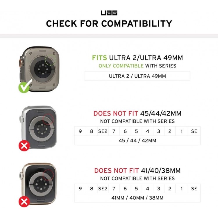 Θήκη UAG Scout Armor για Apple Watch Ultra 2/Ultra 1 - 49mm - ΜΑΥΡΟ - 1A4413114040