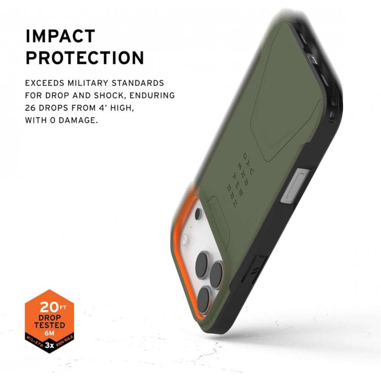 Θήκη UAG Civilian MagSafe για Apple iPhone 17 PRO MAX 6.9 5G 2025 - ΠΡΑΣΙΝΟ - 114546117297