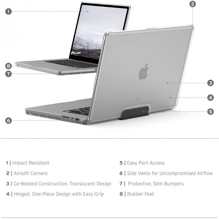 Θήκη UAG U Lucent για Apple MacBook 14 Pro 2021 M1 PRO,M1 MAX/M2 PRO 2023/M3,M3 PRO,M3 MAX 2023 - ΜΑΥΡΟ - 134001114340