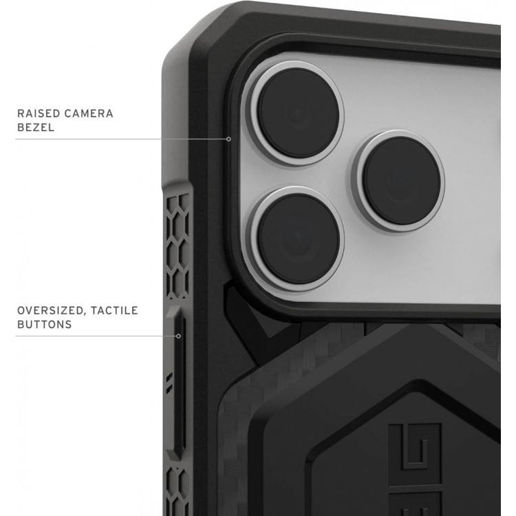 Θήκη UAG MONARCH Pro MagSafe για Apple iPhone 17 Pro 6.3 5G 2025 - Carbon Fiber ΜΑΥΡΟ - 114513114242