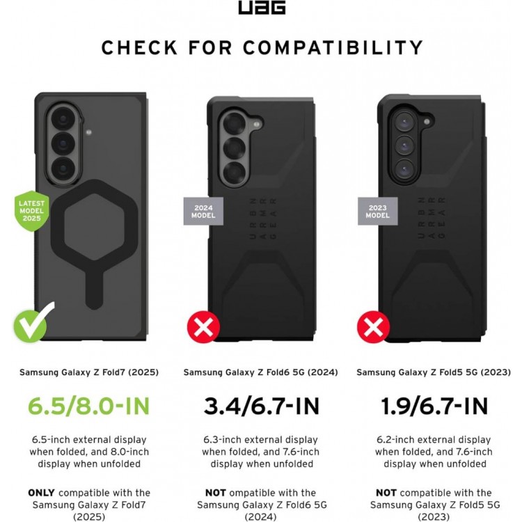 Θήκη UAG Mouve Magnetic με MagSafe για Samsung Galaxy Z Fold 7 5G 2025 - Ash ΓΚΡΙ - 214505113131