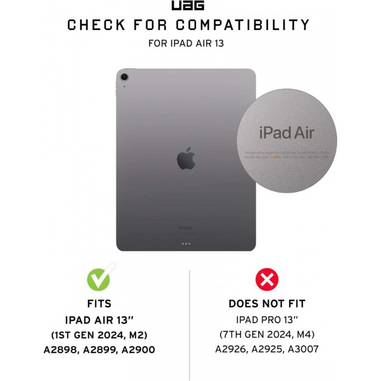 Θήκη UAG folio Metropolis SE για Apple iPad Air 13" 2024 M2 - ΜΠΟΡΝΤΩ ΜΩΒ - 124472119049