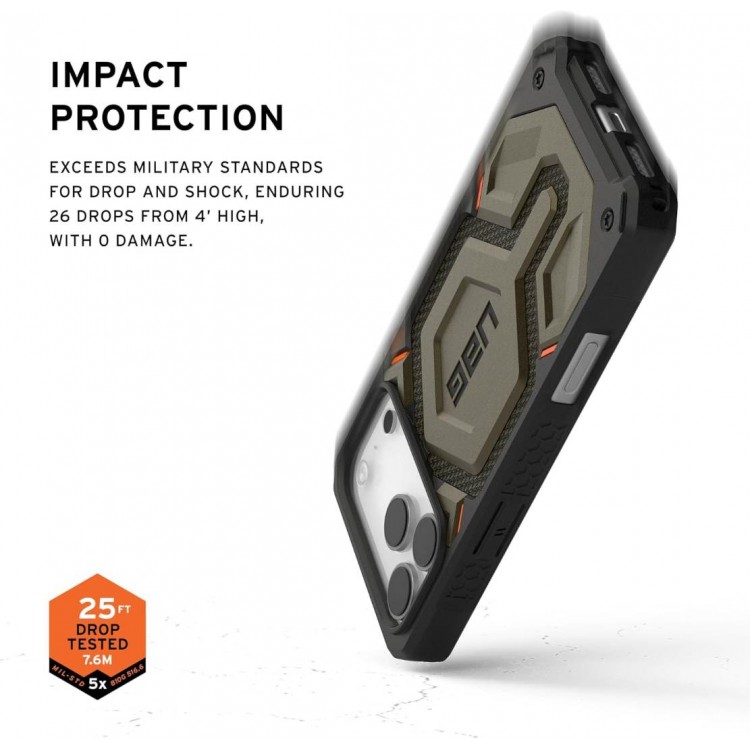 Θήκη UAG MONARCH Pro MagSafe για Apple iPhone 17 Pro 6.3 5G 2025 - Kevlar Element ΠΡΑΣΙΝΟ - 11451311397B