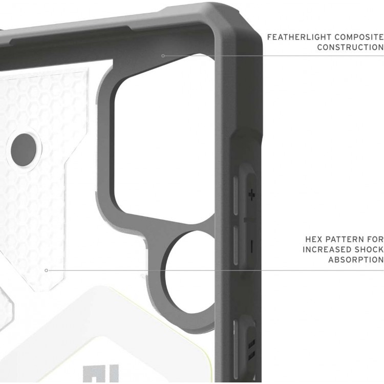 Θήκη UAG pathfinder Clear MagSafe για Samsung Galaxy S25 Ultra 5G 2025 , με Lanyard - Active Neon - 2144831BV01