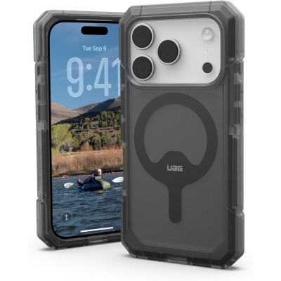 Case UAG Trooper MagSafe με Προστατευτικό πλαίσιο/θύρα φόρτισης for Apple iPhone 17 Pro 6.3 5G 2025 - Ash/ΔΙΑΦΑΝΟ - 114521113131