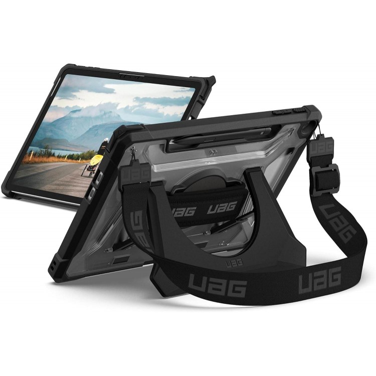 Θήκη UAG PLASMA SHELL με Χειρολαβή & ιμάντα ώμου για MICROSOFT Surface Pro 12" (1st - 2025) - Ice ΔΙΑΦΑΝΟ / ΜΑΥΡΟ - 324023114340