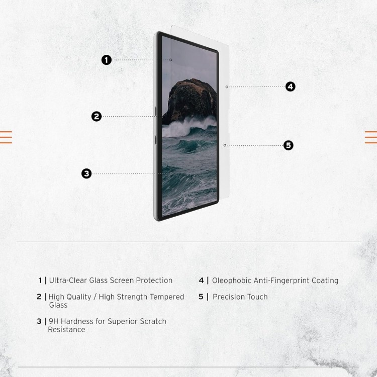 UAG Γυαλί προστασίας Screen Shield Plus Glass 9H για MS Surface Pro 9 - ΔΙΑΦΑΝΟ - 324005110000