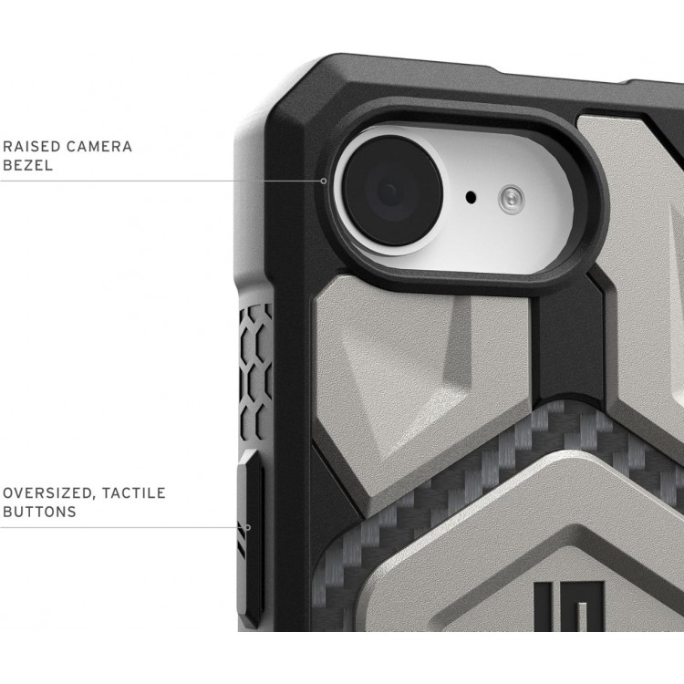 Θήκη UAG MONARCH Pro MagSafe για Apple iPhone 16e 6.1 5G 2025 - Titanium ΜΑΥΡΟ - 114497113636