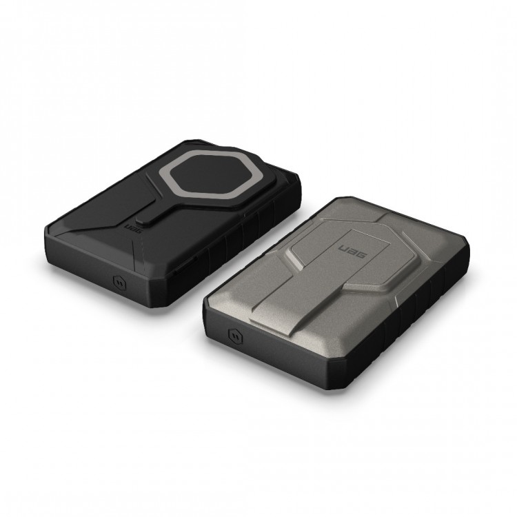 UAG Rugged PowerBank MagSafe με Ενσωματωμένη βάση 10.000 mAh, καλώδιο φόρτισης 1.2m USB-C σε USB-C - ΜΑΥΡΟ/Τitanium - 9B4411114036