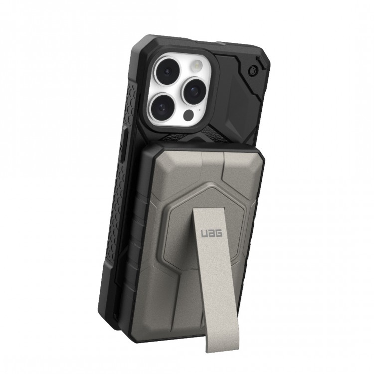 UAG Rugged PowerBank MagSafe με Ενσωματωμένη βάση 10.000 mAh, καλώδιο φόρτισης 1.2m USB-C σε USB-C - ΜΑΥΡΟ/Τitanium - 9B4411114036