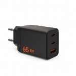 UAG SRGE 65W GaN PD/Quick Charge οικιακός φορτιστής EU, 3ΧΘύρες - 2XUSB-C, 1XUSB-A - Μαύρο - 9B443711V4040