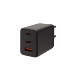 UAG SRGE 65W GaN PD/Quick Charge οικιακός φορτιστής EU, 3ΧΘύρες - 2XUSB-C, 1XUSB-A - Μαύρο - 9B443711V4040