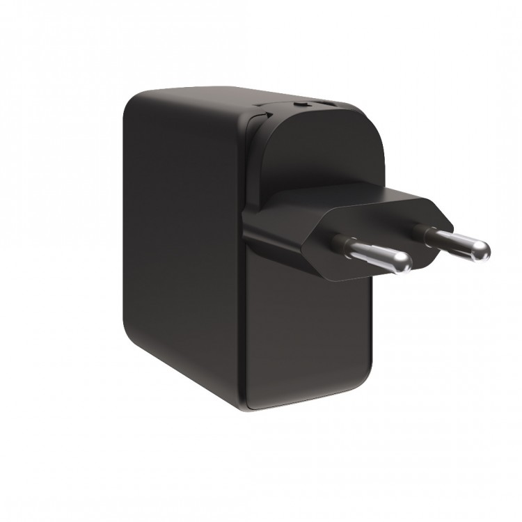 UAG SRGE 100W GaN PD/Quick Charge οικιακός φορτιστής EU, 3ΧΘύρες - 2XUSB-C, 1XUSB-A - Μαύρο - 9B443811V4040