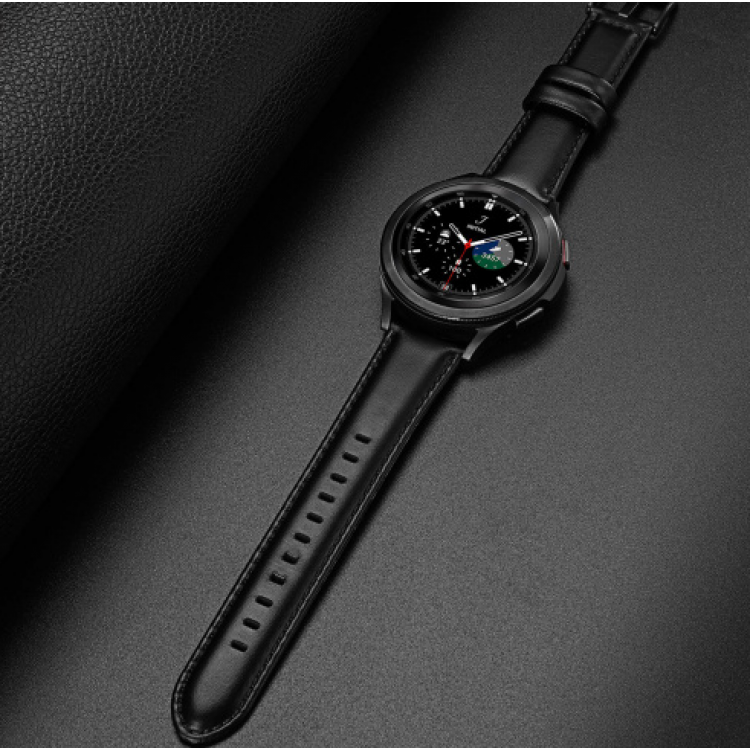 Dux Ducis Δερμάτινο ΛΟΥΡΑΚΙ για SAMSUNG Galaxy Watch/Huawei Watch/Honor Watch/Xiaomi Watch - 20mm - ΜΑΥΡΟ - DDS1264