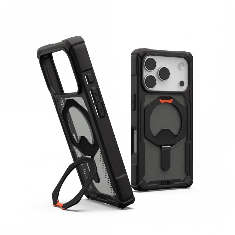 Θήκη UAG Plasma XTE MAGSAFE MS Kickstand με ενσωματωμένη βάση για APPLE iPhone 17 Pro 6.3 2025 - ΜΑΥΡΟ/Pop ΠΟΡΤΟΚΑΛΙ - 114527114097