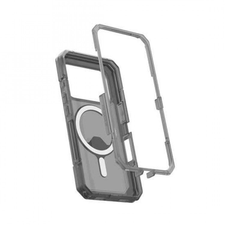 Case UAG Trooper MagSafe με Προστατευτικό πλαίσιο/θύρα φόρτισης for Apple iPhone 17 Pro 6.3 5G 2025 - Ash/ΔΙΑΦΑΝΟ - 114521113131
