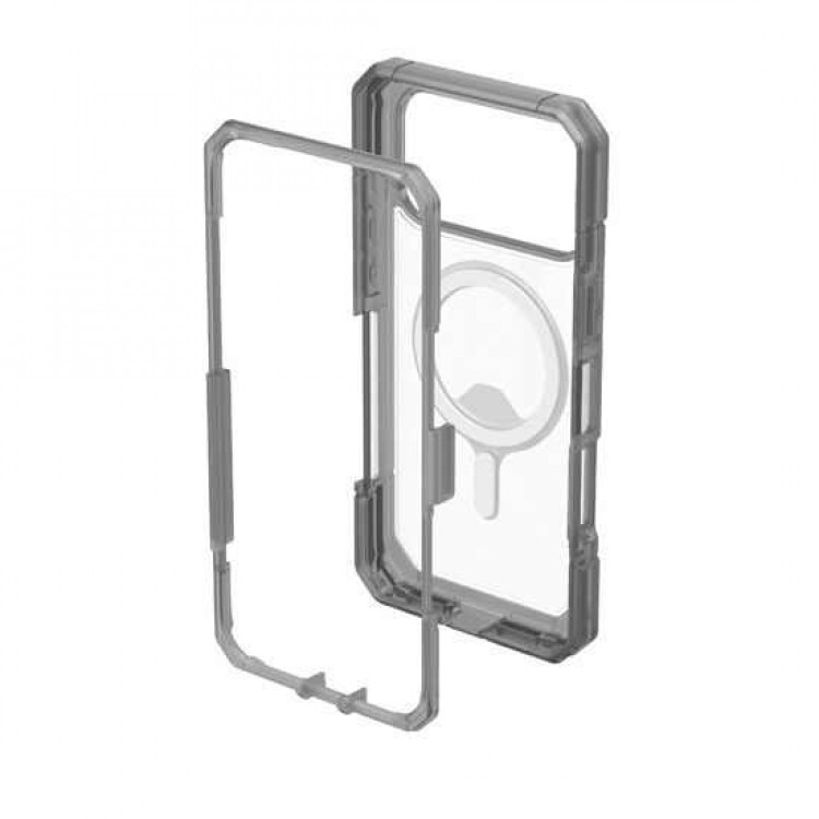 Case UAG Trooper MagSafe με Προστατευτικό πλαίσιο/θύρα φόρτισης for Apple iPhone 17 Pro MAX 6.9 5G 2025 - Ash/ΔΙΑΦΑΝΟ - 114522114G31