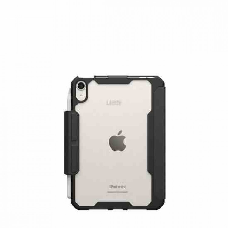 Θήκη UAG folio Essential Armor Pencil Pen Holder για Apple iPad Mini 8.3 (2024/21 - 6ης/7ης Γενιάς) - ΔΙΑΦΑΝΟ ΜΑΥΡΟ - 124485114040