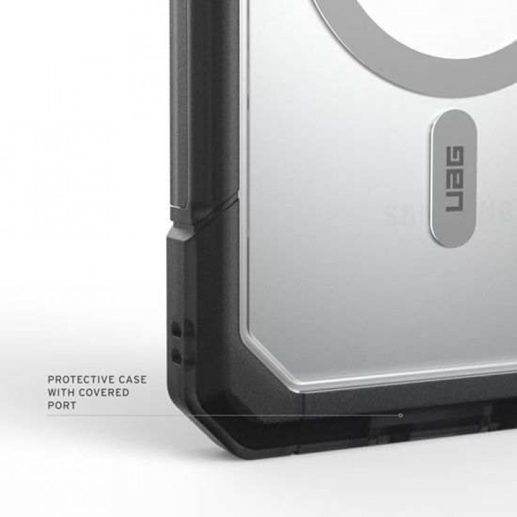 Case UAG Trooper MagSafe με Προστατευτικό πλαίσιο/θύρα φόρτισης για Samsung Galaxy S26 Ultra 6.9 5G 2026 - ΔΙΑΦΑΝΟ/ΓΚΡΙ - 214516114G31