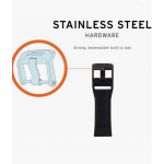 UAG Scout Strap για SAMSUNG Galaxy Watch 42mm, Watch 3 41 mm, Active 1/2 40mm, Watch 6 44/40mm, Watch 6 Classic 47/43 mm, Watch 5 Pro 45 mm, Watch4 44/40 mm - ΜΑΥΡΟ - 291818114040