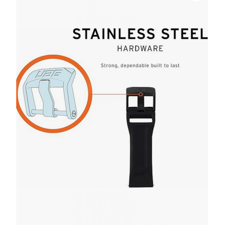 UAG Scout Strap για SAMSUNG Galaxy Watch 42mm, Watch 3 41 mm, Active 1/2 40mm, Watch 6 44/40mm, Watch 6 Classic 47/43 mm, Watch 5 Pro 45 mm, Watch4 44/40 mm - ΜΑΥΡΟ - 291818114040