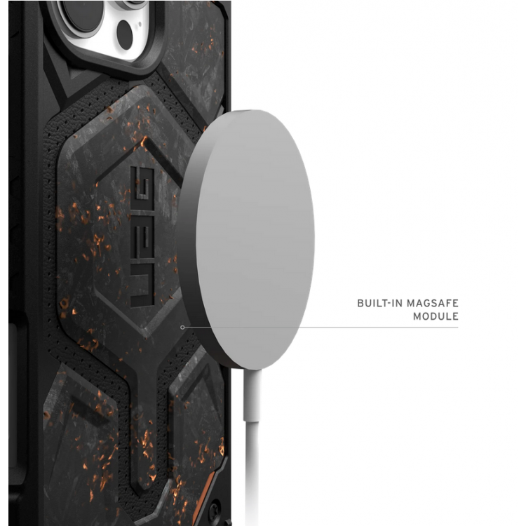 Θήκη UAG MONARCH Pro MagSafe Forged Carbon με Copper, Limited Edition , για Samsung Galaxy S25 Ultra 5G 2025 - ΜΑΥΡΟ ΠΟΡΤΟΚΑΛΙ - 214461114FCU 