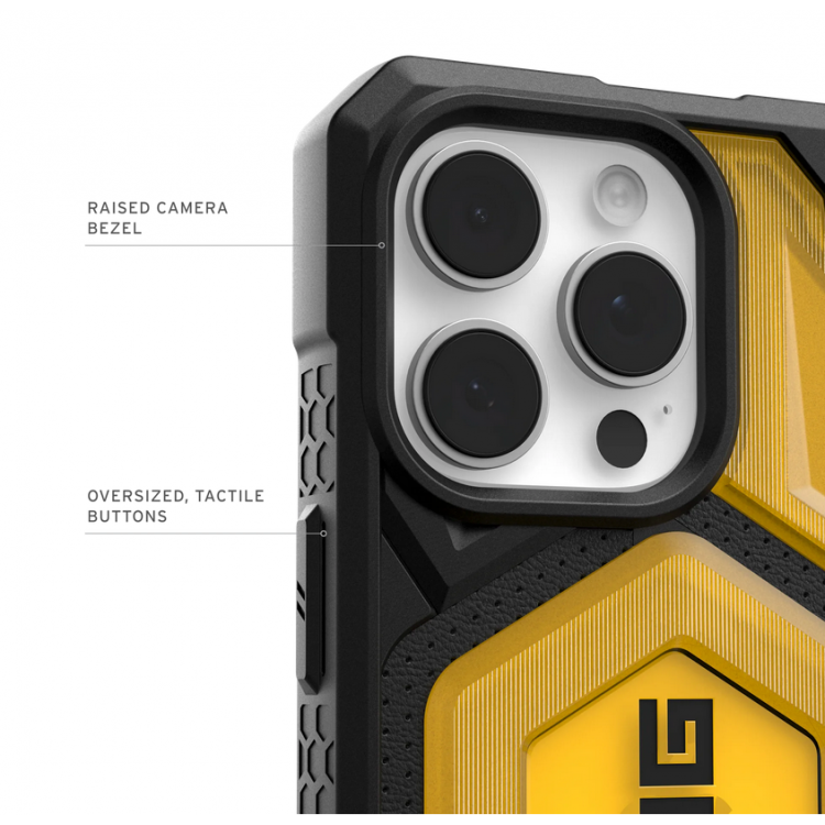 Θήκη UAG MONARCH Pro MagSafe Ultem, Limited Edition , για Apple iPhone 16 Pro MAX 6.7 2024 - Ultem ΜΑΥΡΟ ΚΙΤΡΙΝΟ - 114457118787 