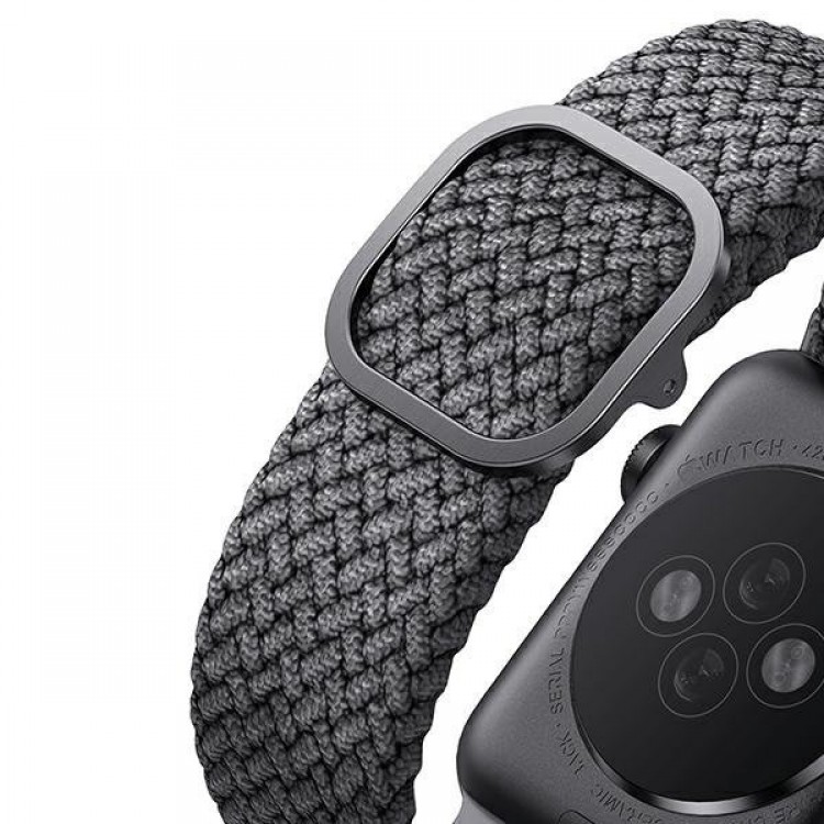 UNIQ Aspen Braided DE Strap Λουράκι για Apple Watch series 4/5/6/7/SE/8/9/10/11 - 38/40/41/42mm - Γκρι/ Γρανίτη - UNIQ409GRAGRY