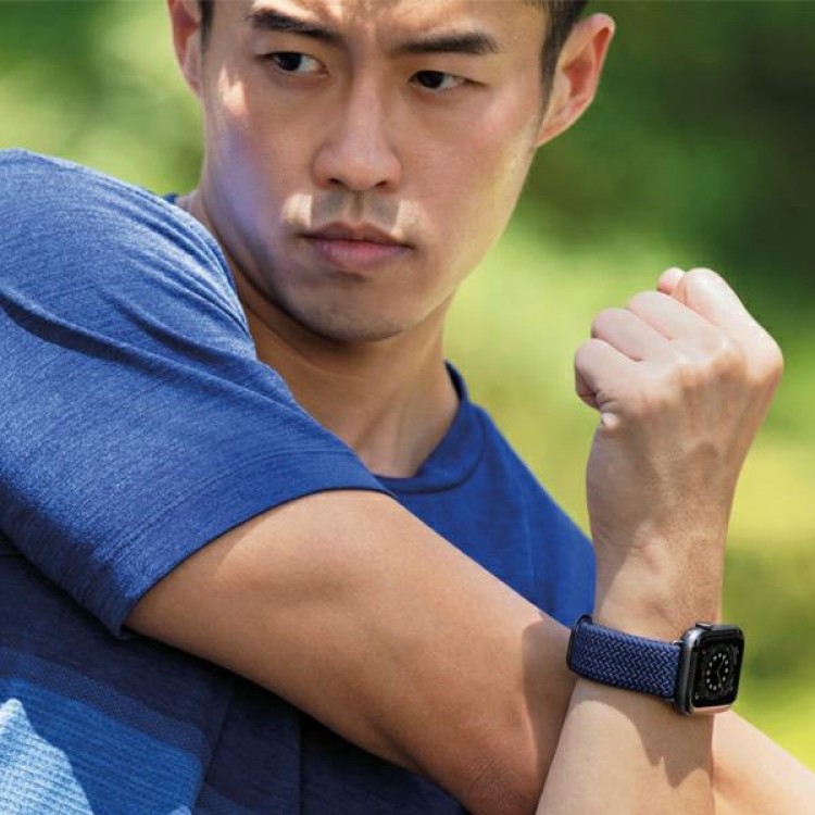 UNIQ Aspen Braided DE Strap Λουράκι για Apple Watch series 4/5/6/7/SE/8/9/10/11 - 38/40/41/42mm - Γκρι/ Γρανίτη - UNIQ409GRAGRY